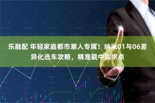 乐融配 年轻家庭都市潮人专属！纳米01与06差异化选车攻略，精准戳中需求点